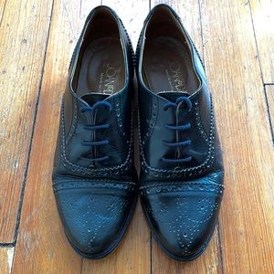 Vintage Joan & David Black Oxfords Sz 6